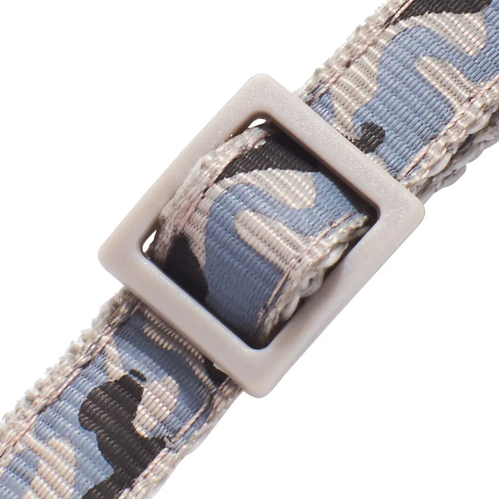 1PC Pet Collar Camouflage Pattern Adjustable With Bell Pet Dog Collar Polyester Pet Supplies 20---32cm Long Cute Dog Accessories