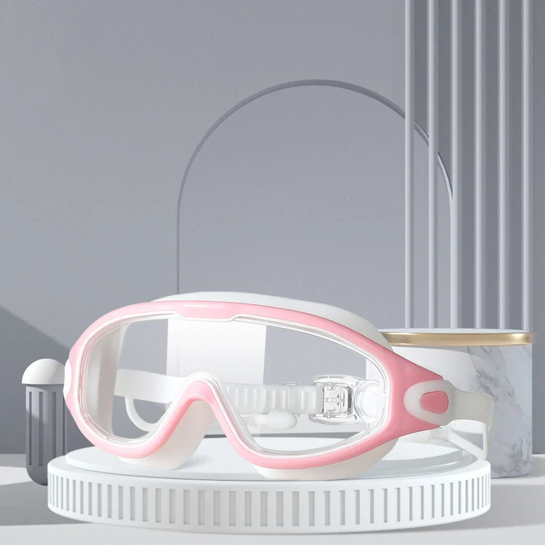 1PC Swimming Goggles Adult Men And Women HD Waterproof And Anti-fog Electroplated Swimming Goggles Flat large Frame Swim Sport