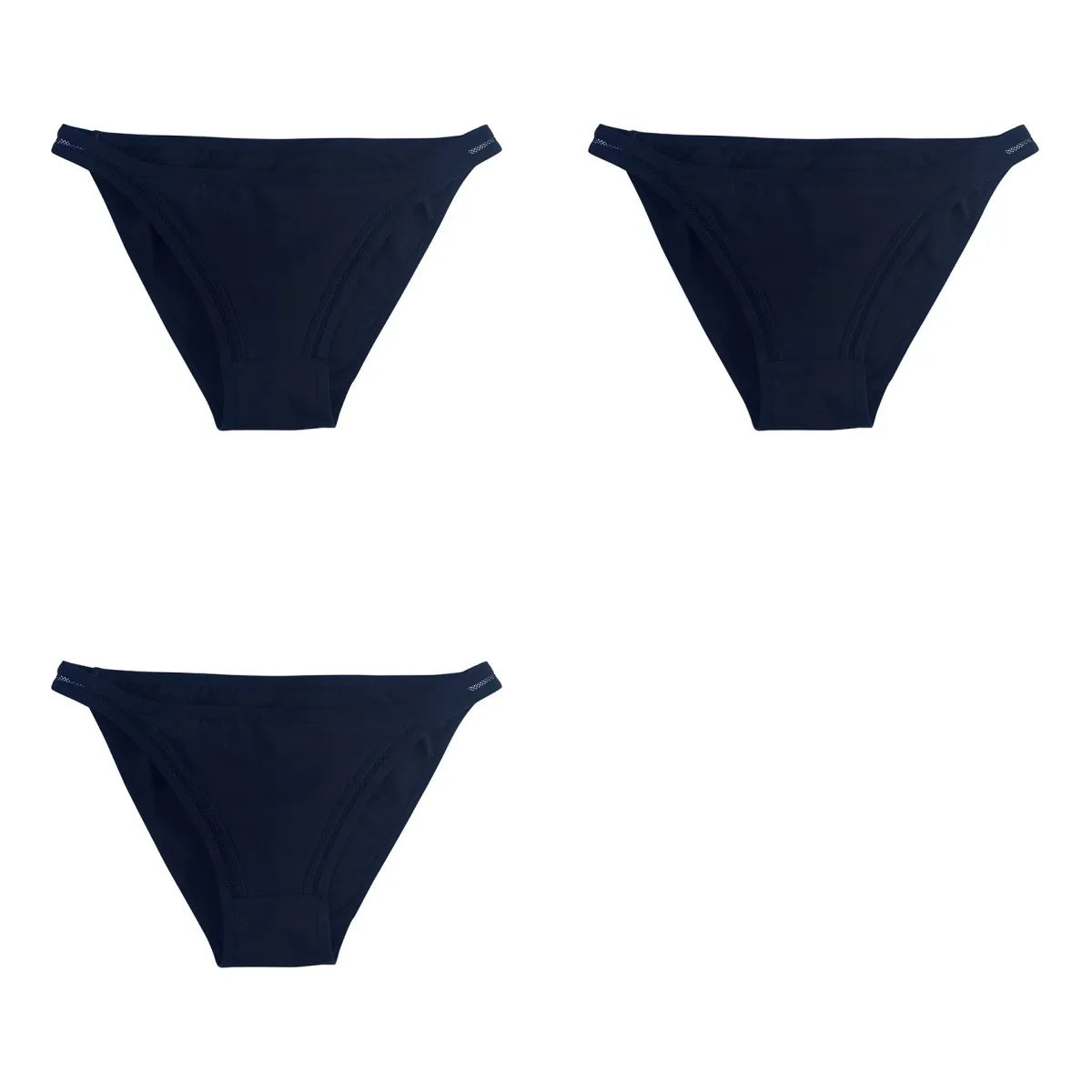 3Pcs/set Women Cotton Panties Low Rise Briefs Female Underpants Breathable Sexy Lingerie Seamless Underwear Mesh Pantys M-XL