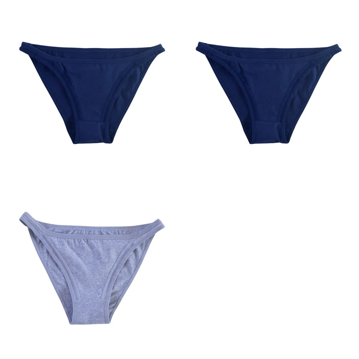 3Pcs/set Women Cotton Panties Low Rise Briefs Female Underpants Breathable Sexy Lingerie Seamless Underwear Mesh Pantys M-XL