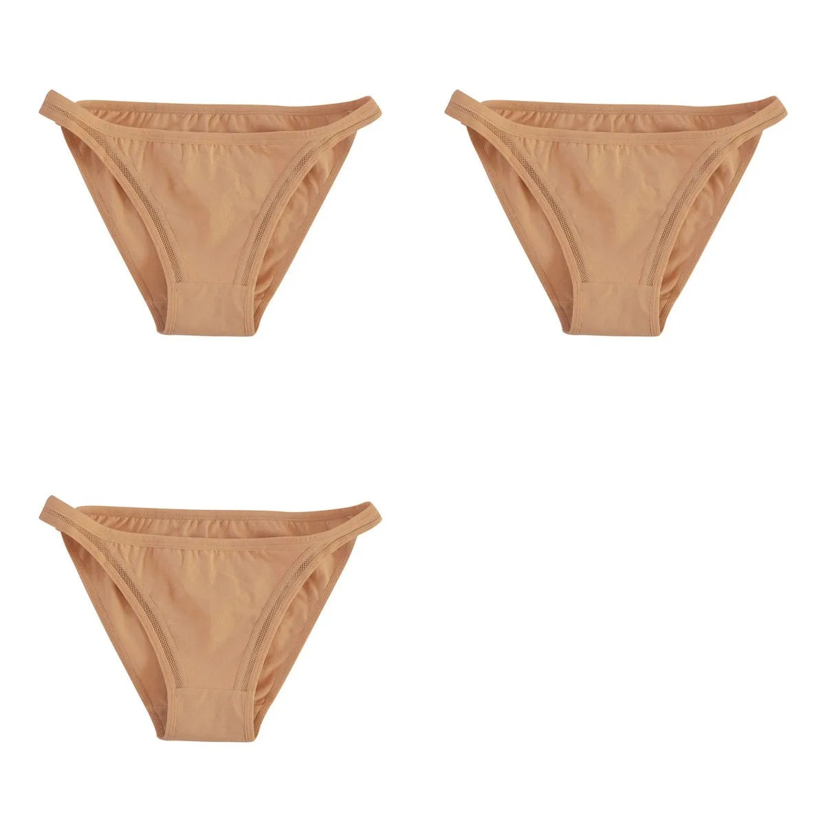 3Pcs/set Women Cotton Panties Low Rise Briefs Female Underpants Breathable Sexy Lingerie Seamless Underwear Mesh Pantys M-XL