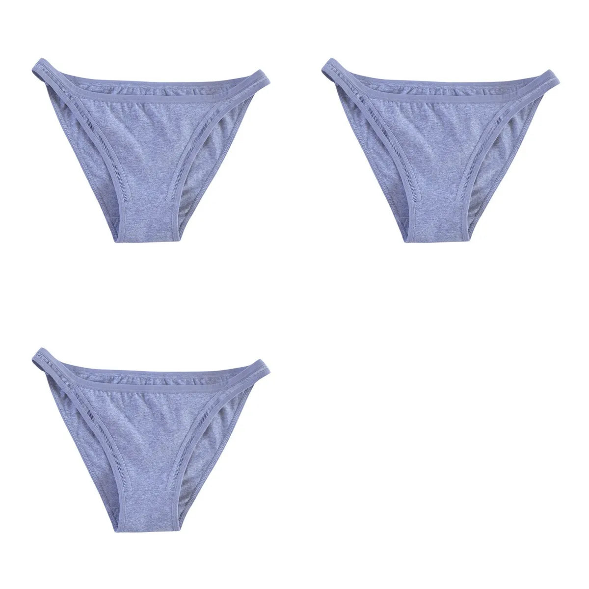3Pcs/set Women Cotton Panties Low Rise Briefs Female Underpants Breathable Sexy Lingerie Seamless Underwear Mesh Pantys M-XL
