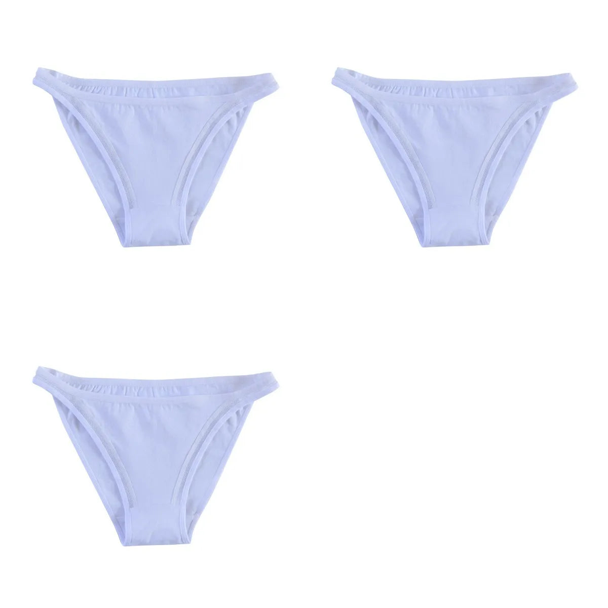 3Pcs/set Women Cotton Panties Low Rise Briefs Female Underpants Breathable Sexy Lingerie Seamless Underwear Mesh Pantys M-XL
