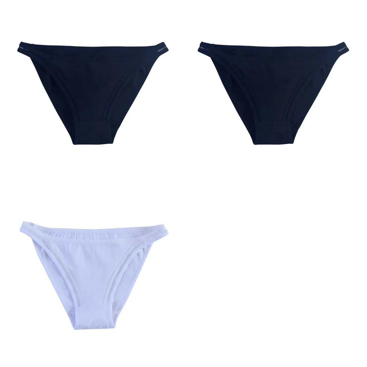 3Pcs/set Women Cotton Panties Low Rise Briefs Female Underpants Breathable Sexy Lingerie Seamless Underwear Mesh Pantys M-XL