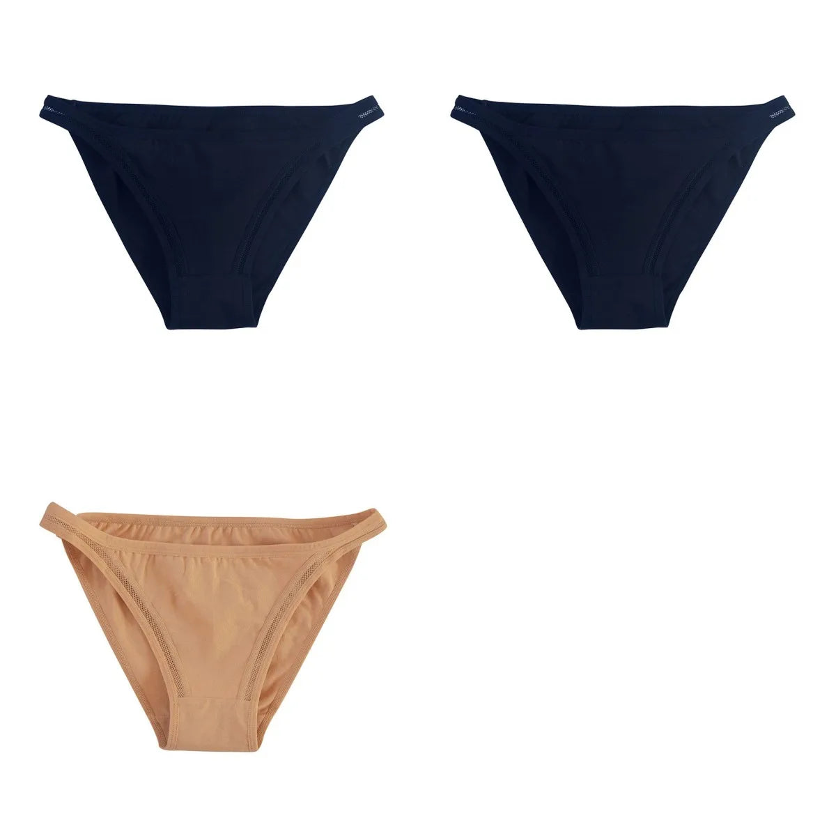 3Pcs/set Women Cotton Panties Low Rise Briefs Female Underpants Breathable Sexy Lingerie Seamless Underwear Mesh Pantys M-XL