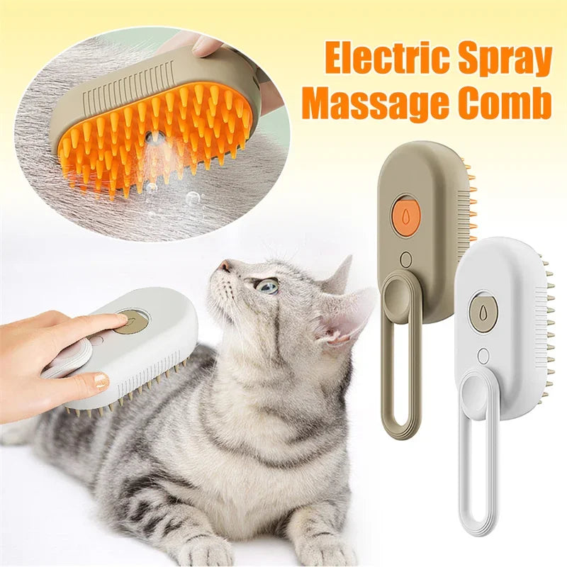 Cat Steam Brush Steamy Dog Brush 3 In 1 Electric Spray Cat Hair Brushes Massage Grooming Comb Hair Removal Combs Pet Supplies
