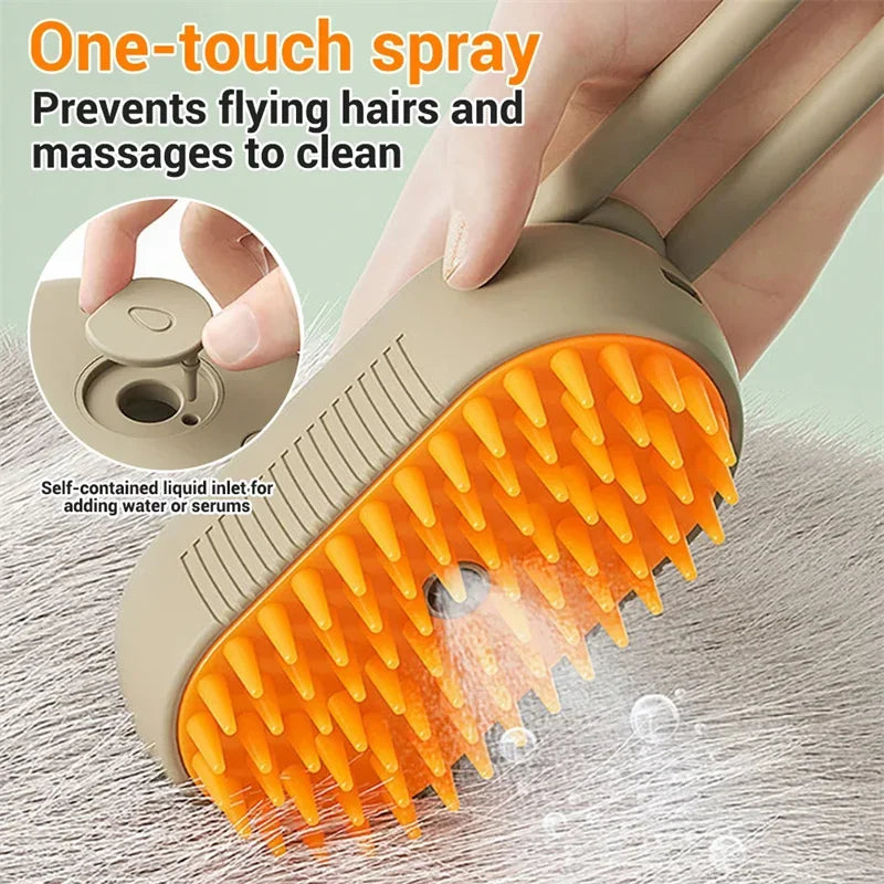 Cat Steam Brush Steamy Dog Brush 3 In 1 Electric Spray Cat Hair Brushes Massage Grooming Comb Hair Removal Combs Pet Supplies