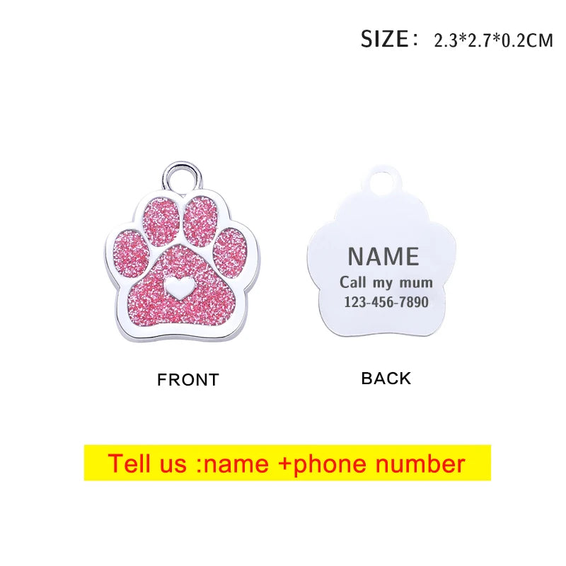 Custom Logo Pet Dog Tag Personalized Cat and Dog Keychain Anti-Lost Pet ID Tag Pendant Pet Supplies Wholesale