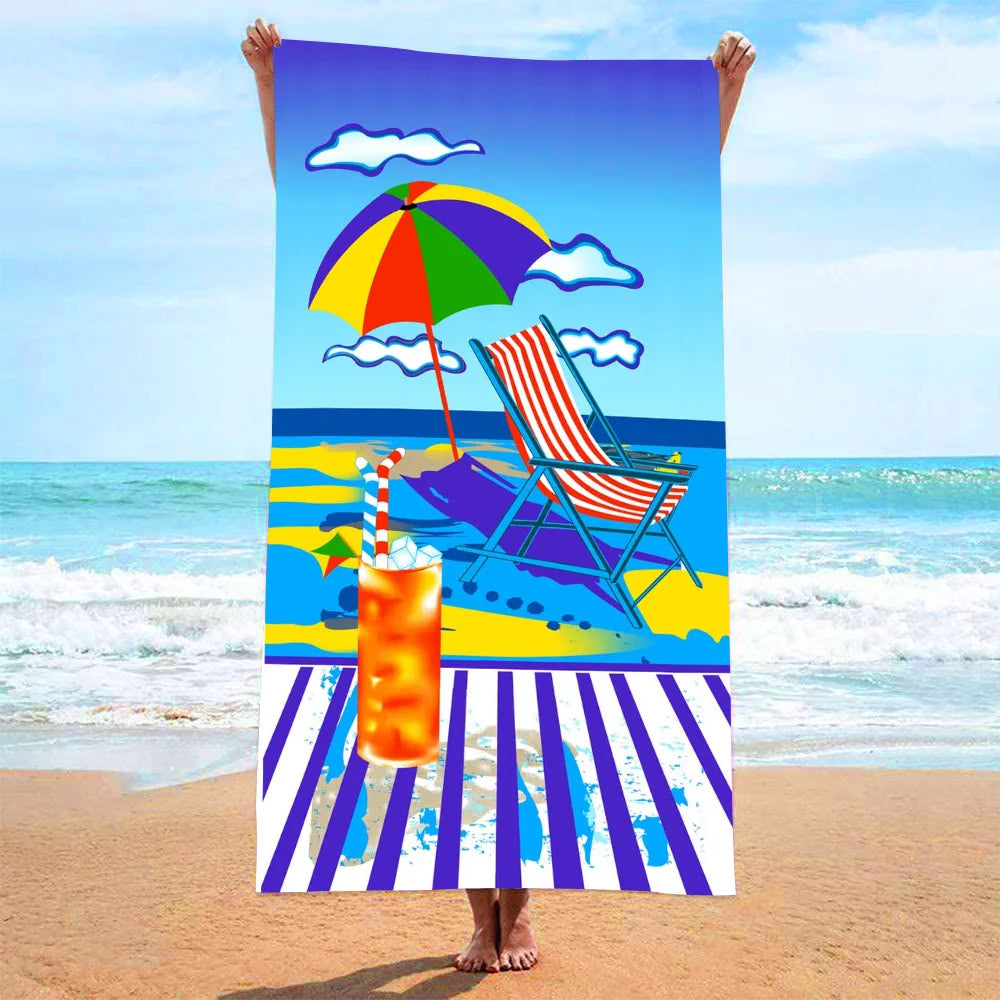 Customized Printed Beach Towels With Active Beach Towels, Absorbent Beach Towels