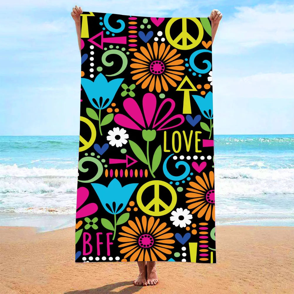 Customized Printed Beach Towels With Active Beach Towels, Absorbent Beach Towels