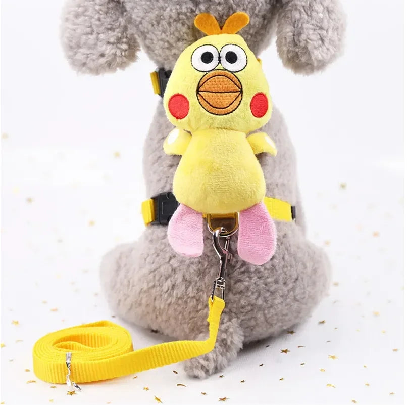 Cute Angel Pet Puppy Dog Leashes And Collars Set Cat Harness 3D Wings Adjustable for Small Medium Dogs Outdoor Walking Supplies