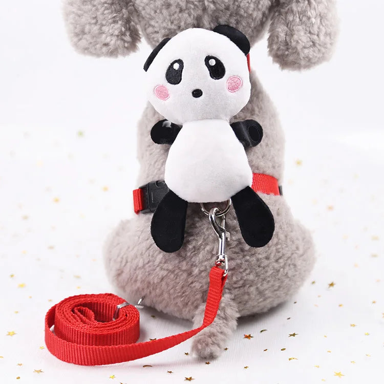 Cute Angel Pet Puppy Dog Leashes And Collars Set Cat Harness 3D Wings Adjustable for Small Medium Dogs Outdoor Walking Supplies