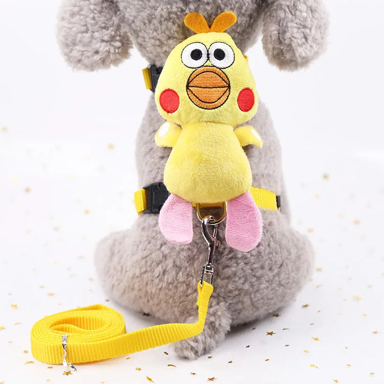 Cute Angel Pet Puppy Dog Leashes And Collars Set Cat Harness 3D Wings Adjustable for Small Medium Dogs Outdoor Walking Supplies