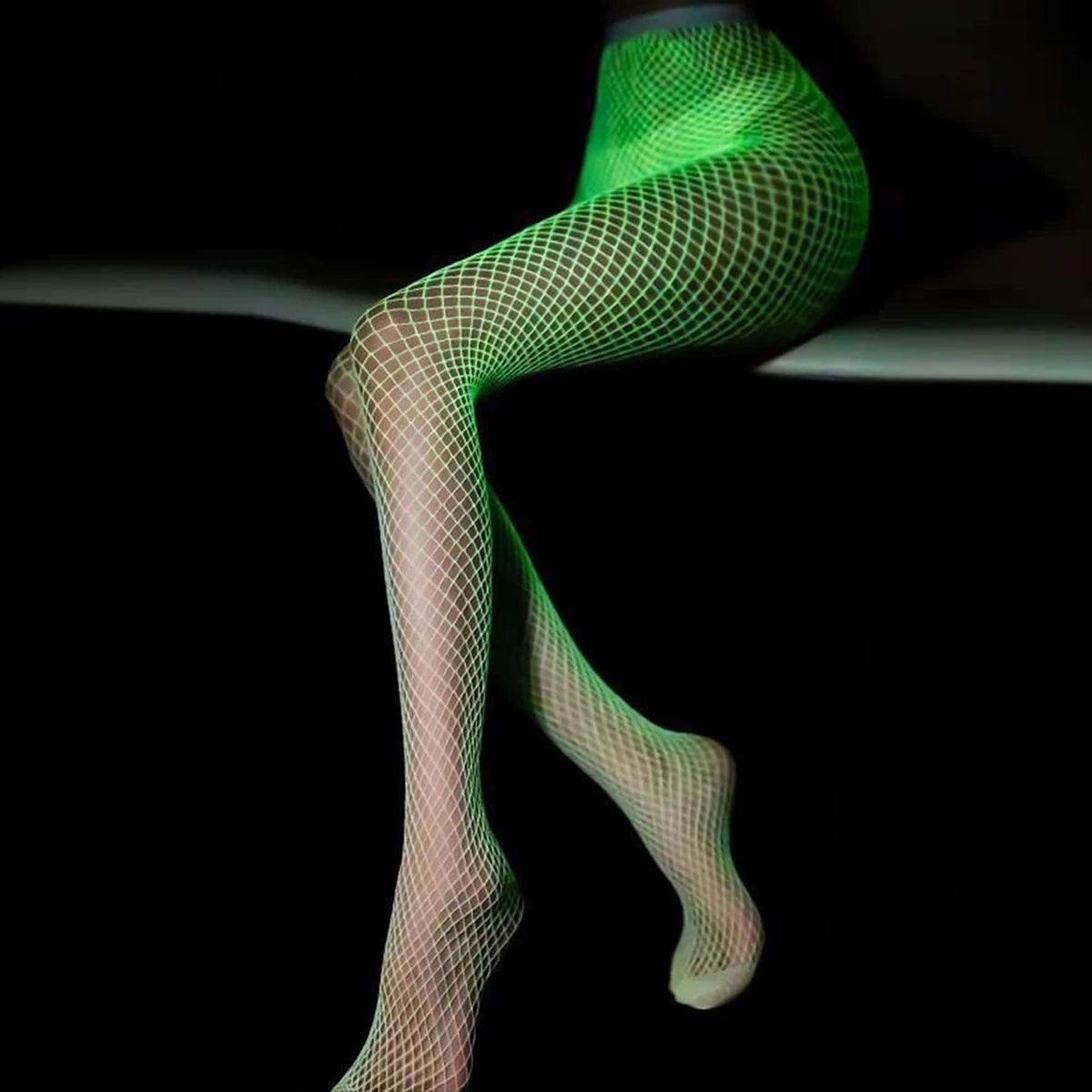 Fishnet Fluorescence Fancy Cheerleading Net Socks Maid Cosplay Punk Nude Office Tights Smooth Pantyhose Woman Indestructible