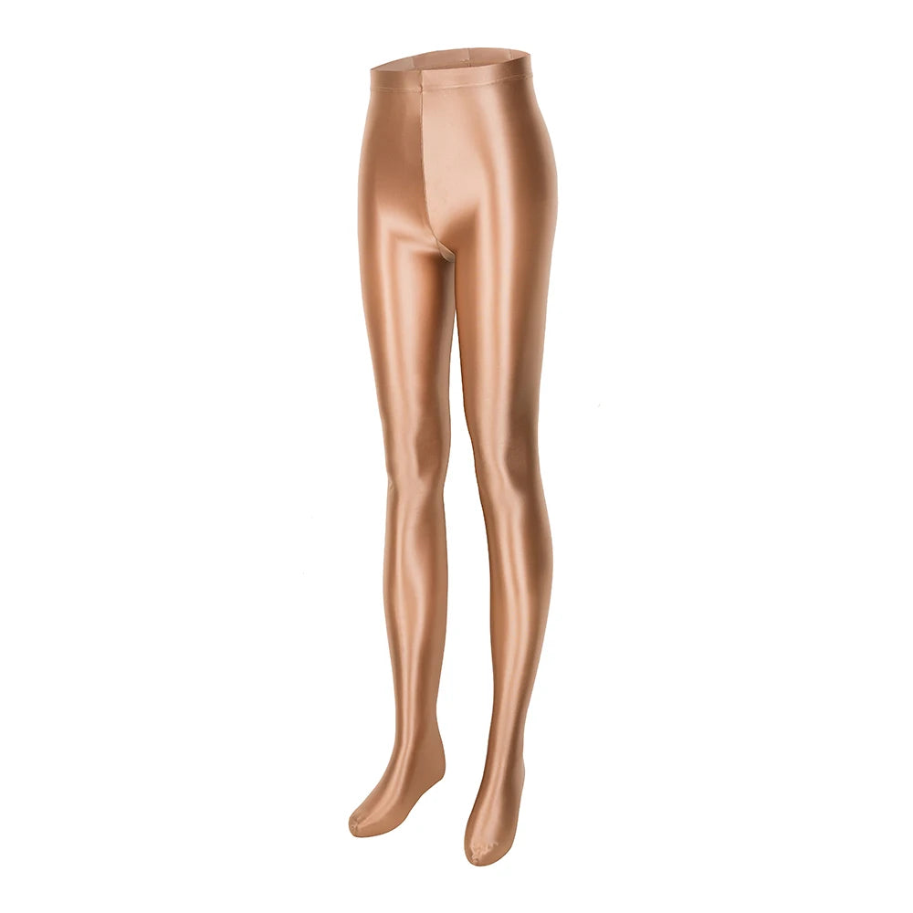 LEOHEX Spandex GLOSSY OPAQUE Pantyhose Shiny high waist Tights Sexy Stockings yoga pants training women sports leggings fitness