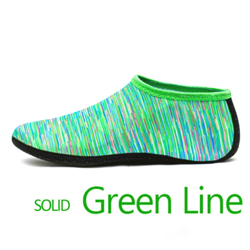 Men Women Kids Water Sport Beach Swimming Socks Thin Multi Prints Anti Slip Fitness Yoga Dance Swim Surf Diving Underwater Shoes
