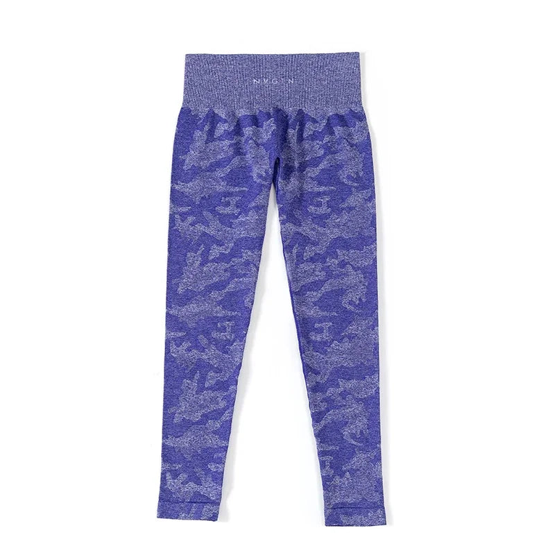 Nvgtn Camo Seamless Workout Leggings Butt Lift Yoga Pants Women Stretch Fitness Outfits Sports Wear Gym Fuchsia Nylon