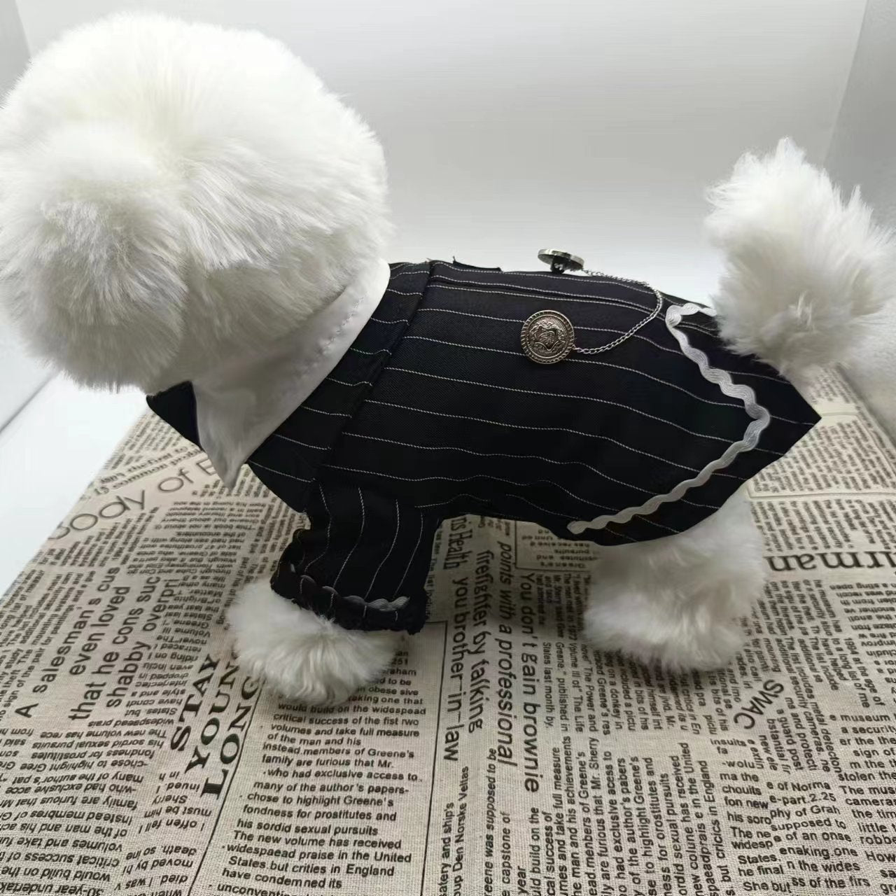 Dog Tuxedo Costume Formal Shirt Dog Wedding Black Jacket Suit Pet Puppy Prince Ceremony Bow Tie Suit Small Dogs Cats Clothes
