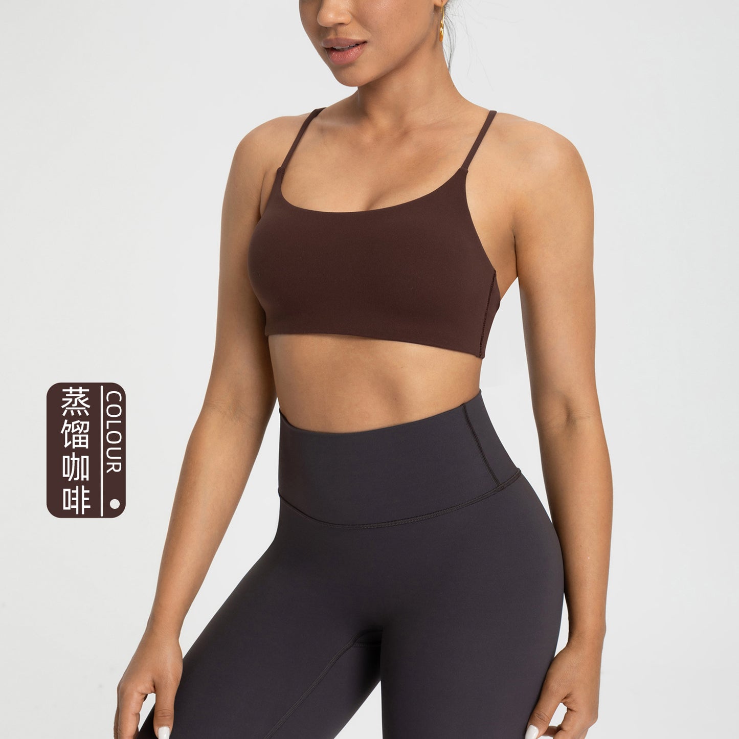 Athena lulu仡立瑜伽文胸女NlLlT带胸垫运动内衣速干芯吸健身背心