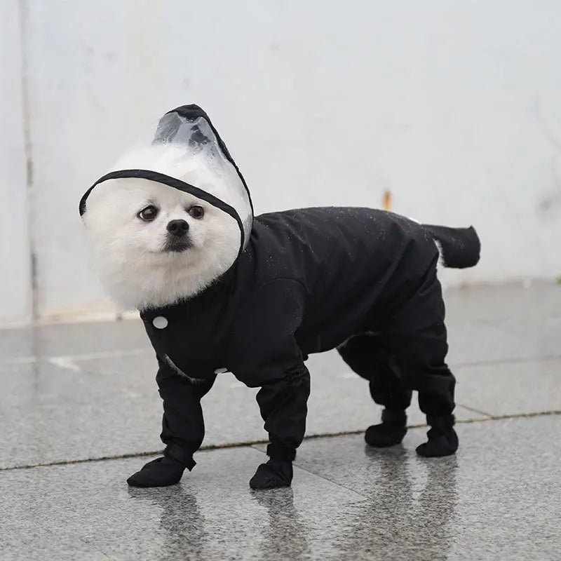 Pet Puppy Dog Raincoat Clothes Small Dog Waterproof Jumpsuit Overalls Clothing Jacket Yorkshire Poodle Puppy Dog Rain coat