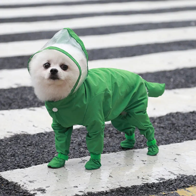Pet Puppy Dog Raincoat Clothes Small Dog Waterproof Jumpsuit Overalls Clothing Jacket Yorkshire Poodle Puppy Dog Rain coat