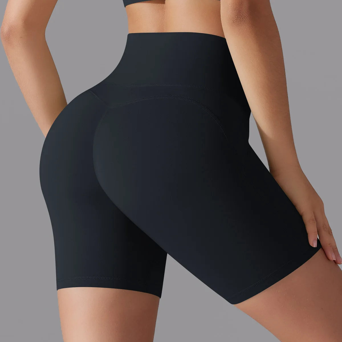 Women's New High Waisted Tight Fitting Three Part Shorts for Sports, Running, Fitness, Yoga, Shorts