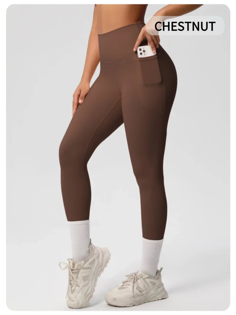 MIML 2025 New Women's High Elasticity Seamless Yoga Pants with Portable Pocket New Gym Leggings Sports Tights for Fitness Wear