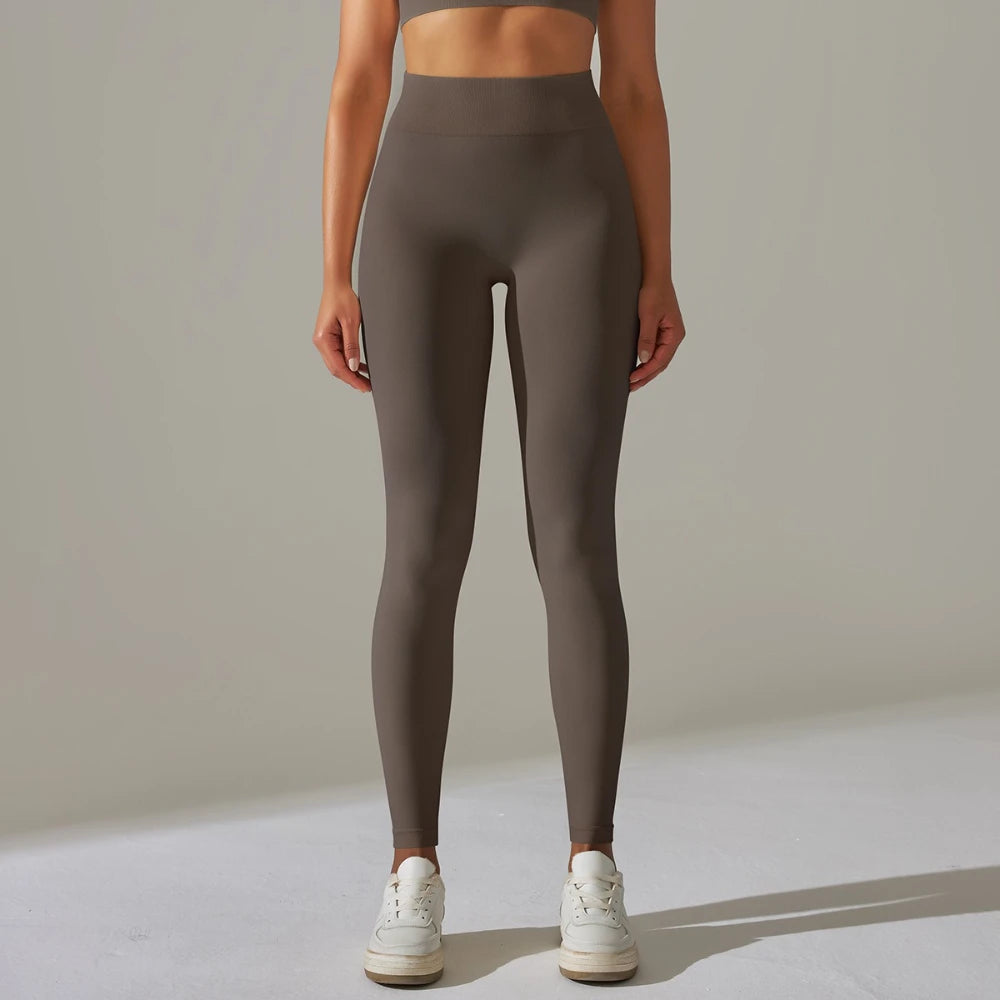 MIML 2025 New Women's High-Waist Breathable Yoga Cropped Pants Hip Lifting Peach-Shaped Tight for Running And Fitness