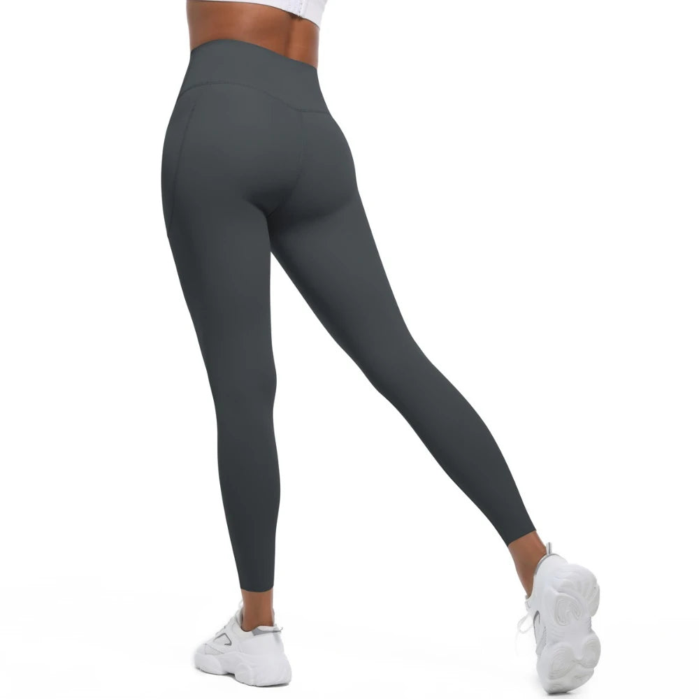 MIML Seamless High-Waist Yoga Pants Women's Slim Fit Running Fitness Trousers with Pockets Nylon Sportswear Butt Lifting 2025