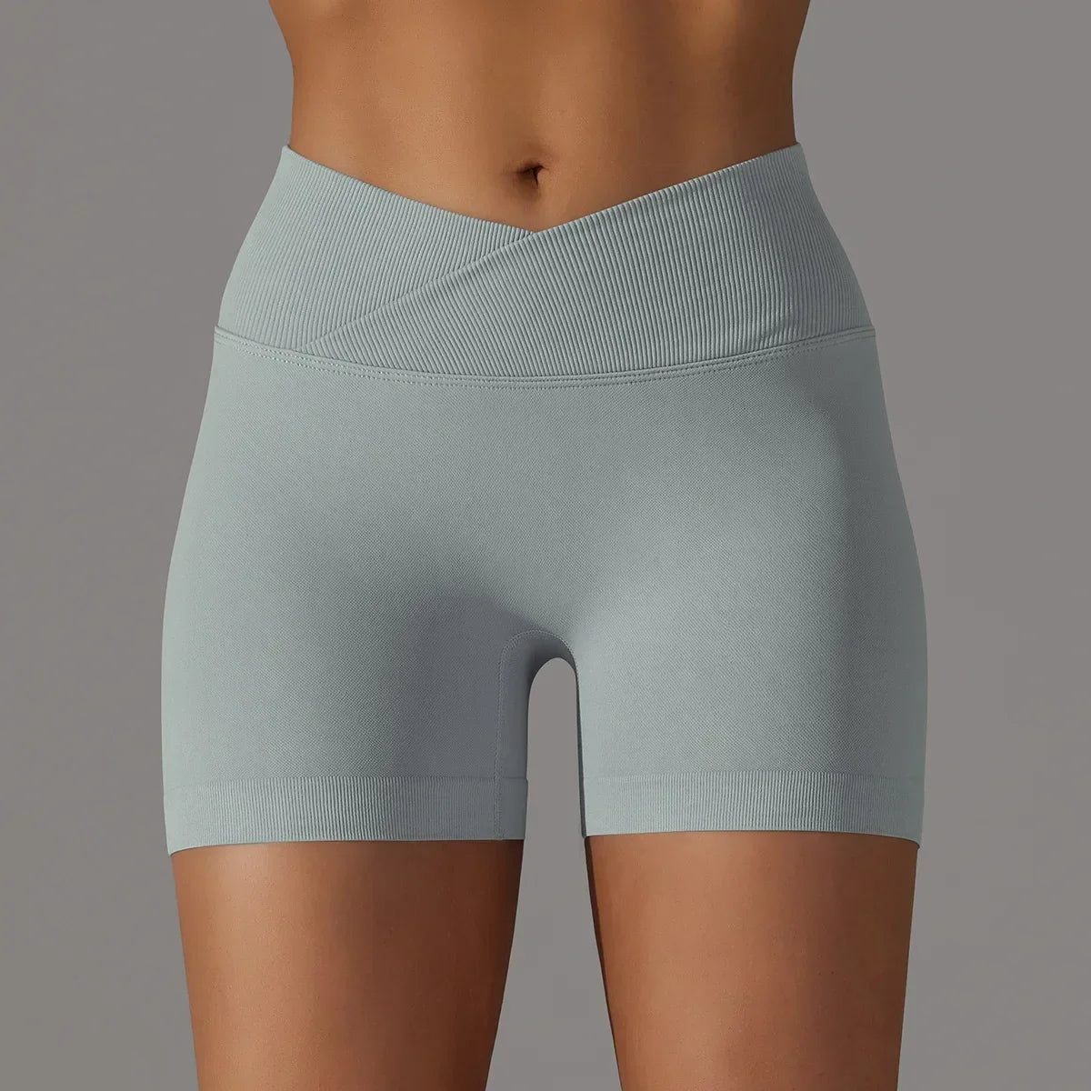 Women's Sports Shorts, High Waist Push Ups, Abdominal Control, Gym Fitness Exercise, Peach Hip Cycling, Yoga Shorts