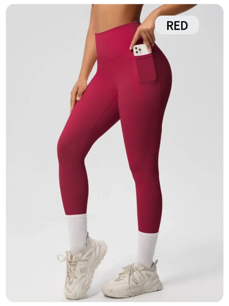 MIML 2025 New Women's High Elasticity Seamless Yoga Pants with Portable Pocket New Gym Leggings Sports Tights for Fitness Wear