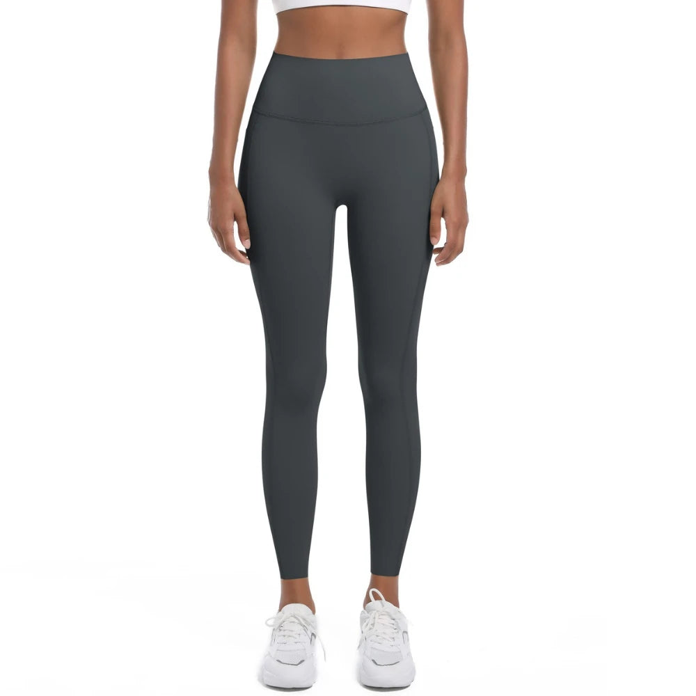MIML Seamless High-Waist Yoga Pants Women's Slim Fit Running Fitness Trousers with Pockets Nylon Sportswear Butt Lifting 2025