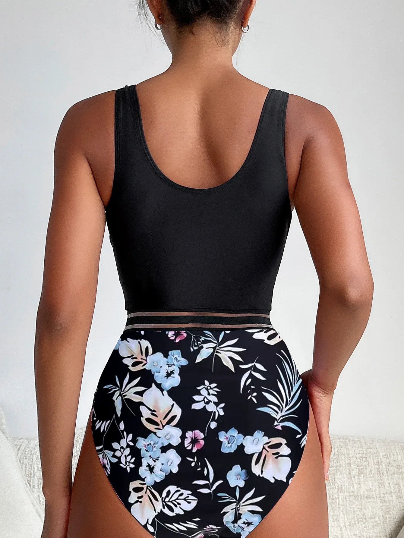 VigoBreviya 2024 Sexy Print Patchwork Swimwear Women Cross Push UP One Piece Swimsuit Monokini Backless Summer Bathing Suit