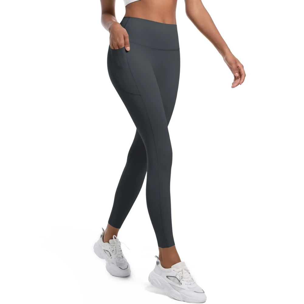 MIML Seamless High-Waist Yoga Pants Women's Slim Fit Running Fitness Trousers with Pockets Nylon Sportswear Butt Lifting 2025