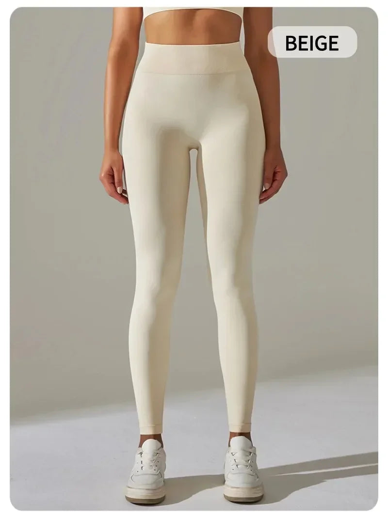 MIML 2025 New Women's High-Waist Breathable Yoga Cropped Pants Hip Lifting Peach-Shaped Tight for Running And Fitness