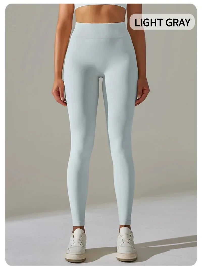 MIML 2025 New Women's High-Waist Breathable Yoga Cropped Pants Hip Lifting Peach-Shaped Tight for Running And Fitness