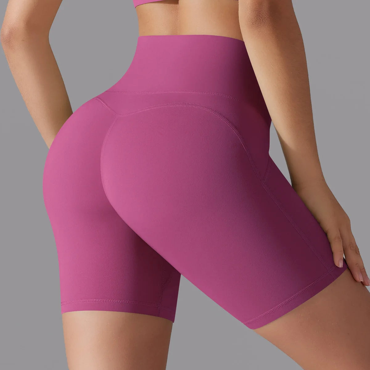 Women's New High Waisted Tight Fitting Three Part Shorts for Sports, Running, Fitness, Yoga, Shorts
