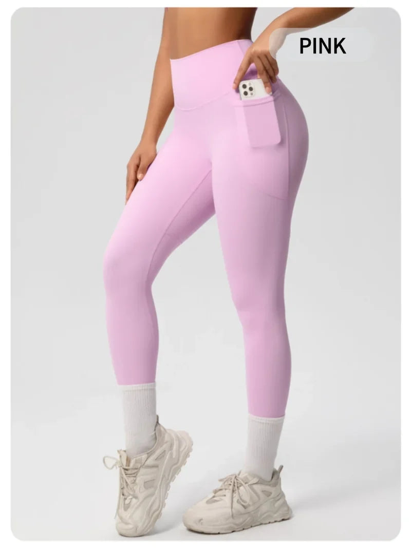 MIML 2025 New Women's High Elasticity Seamless Yoga Pants with Portable Pocket New Gym Leggings Sports Tights for Fitness Wear