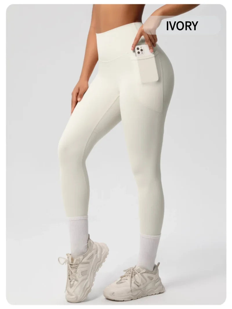 MIML 2025 New Women's High Elasticity Seamless Yoga Pants with Portable Pocket New Gym Leggings Sports Tights for Fitness Wear