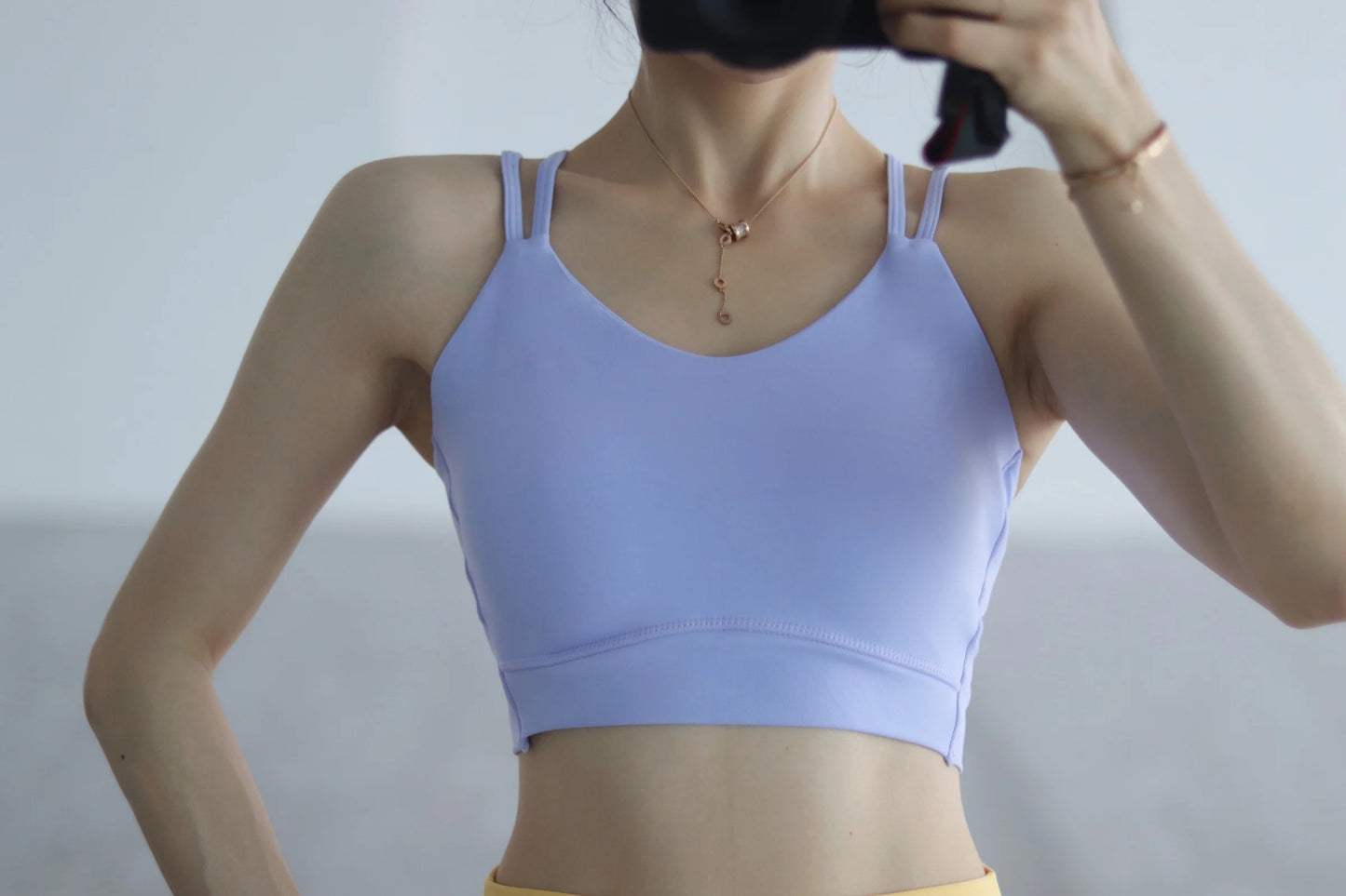 Solid Color Women Cross back Fitness sport Bra high strength Tight Top Training Gym Tank Top Yoga Underwear With Chest Pad