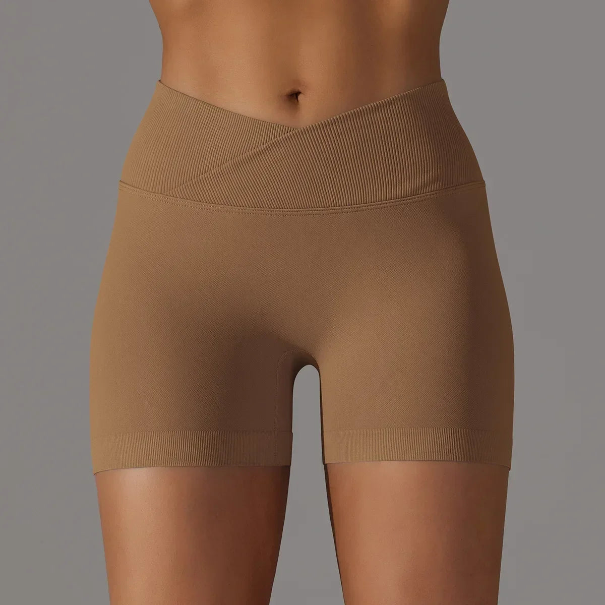 Women's Sports Shorts, High Waist Push Ups, Abdominal Control, Gym Fitness Exercise, Peach Hip Cycling, Yoga Shorts