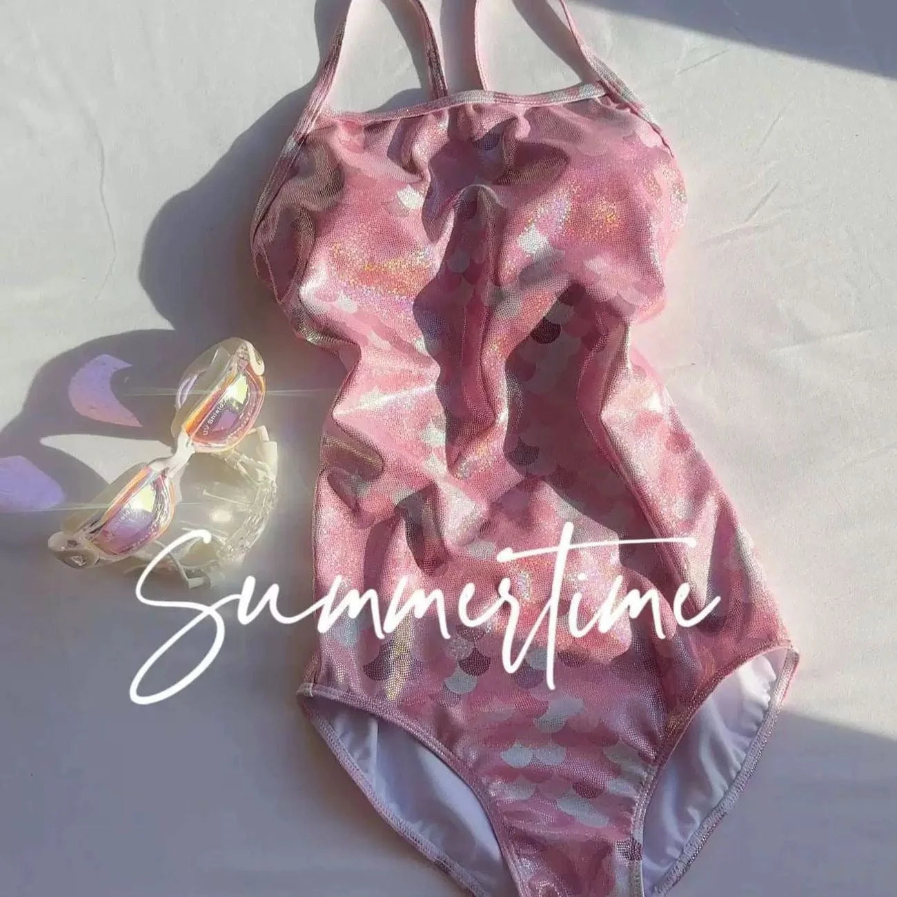 Matte Black One-Piece Swimsuit with Rear Cutout
