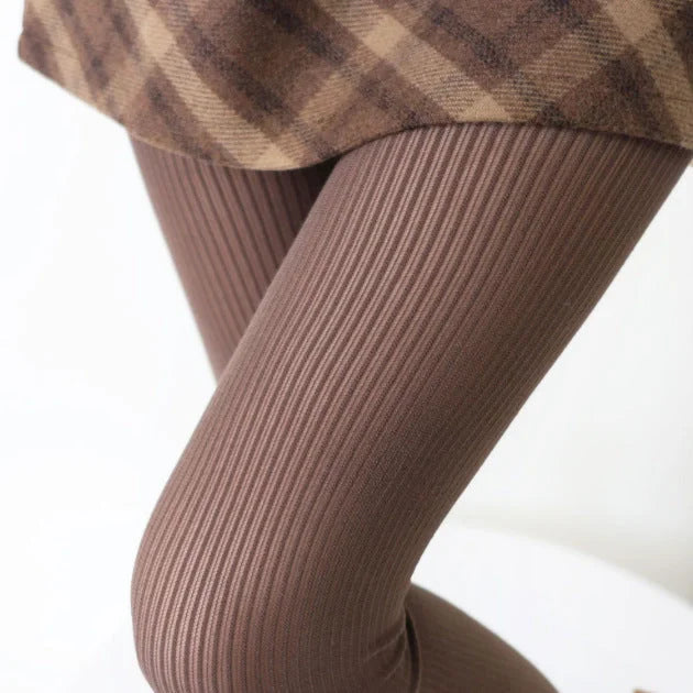 Seamless Ribbed Slimming Pantyhose Tights - Shaping Legwear