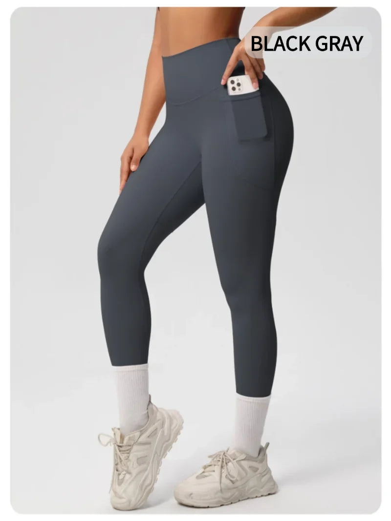 MIML 2025 New Women's High Elasticity Seamless Yoga Pants with Portable Pocket New Gym Leggings Sports Tights for Fitness Wear