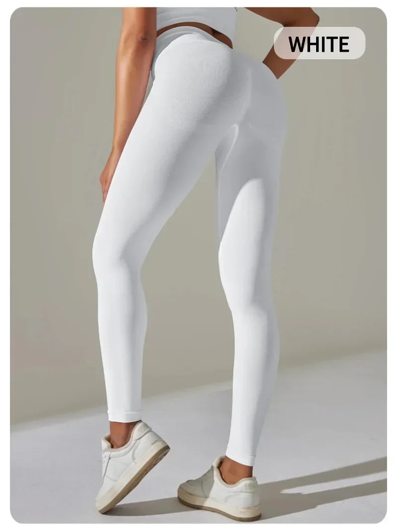 MIML 2025 New Women's High-Waist Breathable Yoga Cropped Pants Hip Lifting Peach-Shaped Tight for Running And Fitness