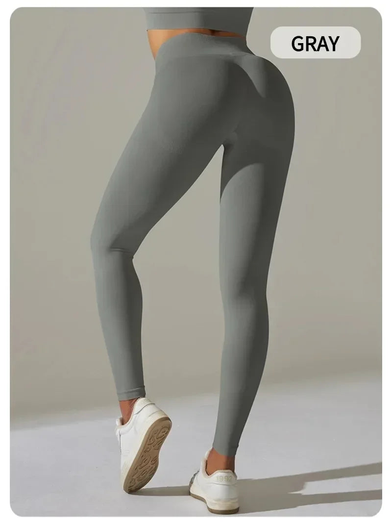 MIML 2025 New Women's High-Waist Breathable Yoga Cropped Pants Hip Lifting Peach-Shaped Tight for Running And Fitness
