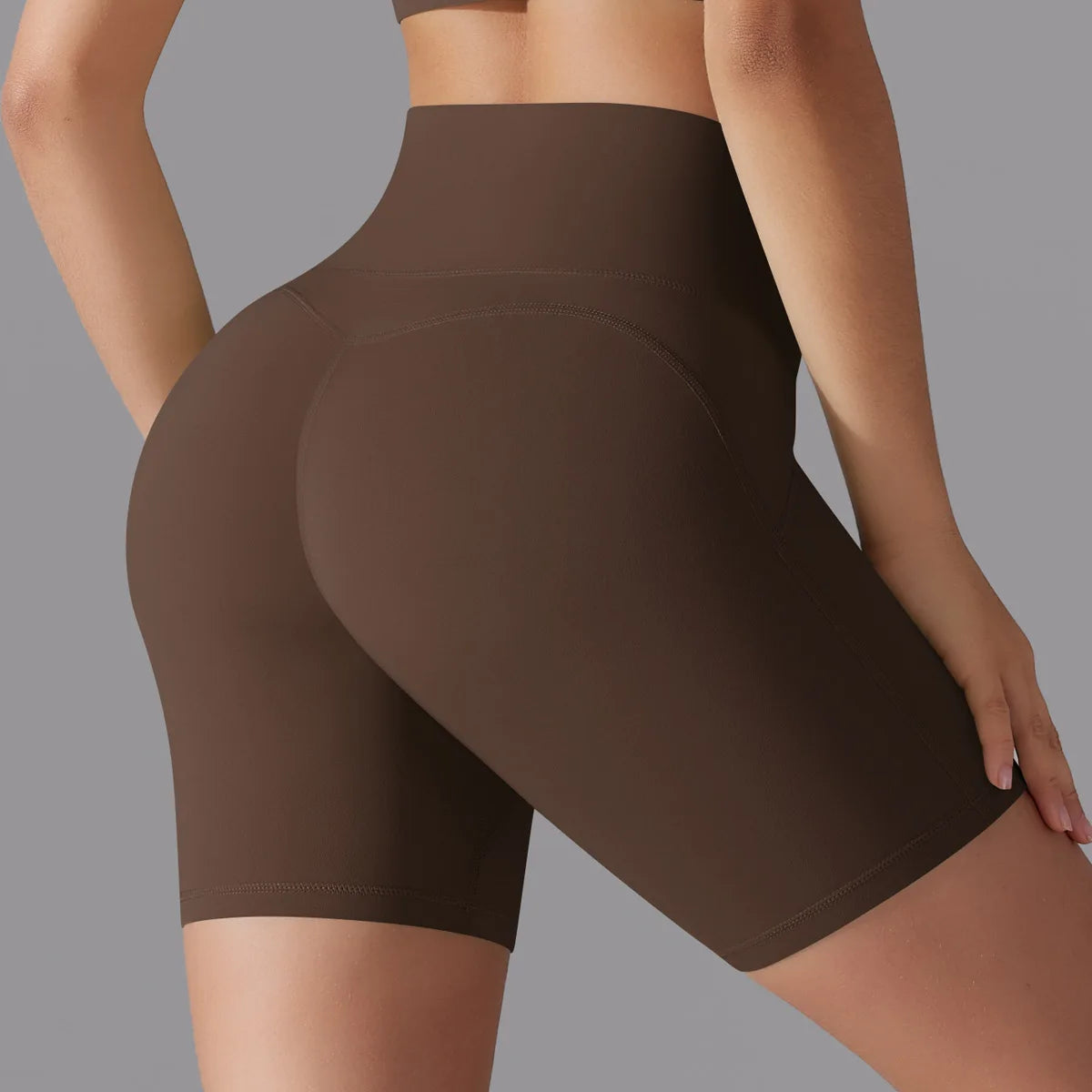 Women's New High Waisted Tight Fitting Three Part Shorts for Sports, Running, Fitness, Yoga, Shorts