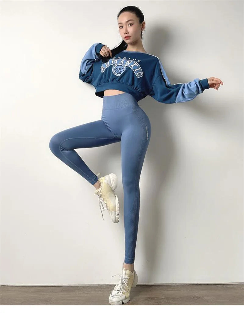 Cloud Rise Seamless Yoga Pants for Women Fitness Sport Leggings Sexy Gym Tights Push Up Trousers High Waist Workout Sportswear