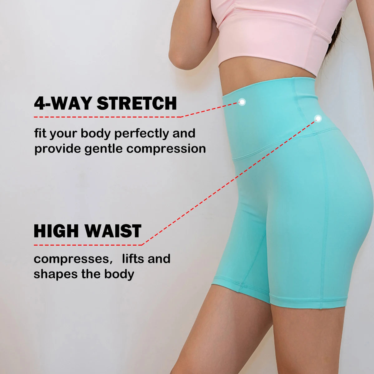 Daimu live women's Sports Fitness Compression Pants Running High Waist Tight Quick Dry Yoga Shorts