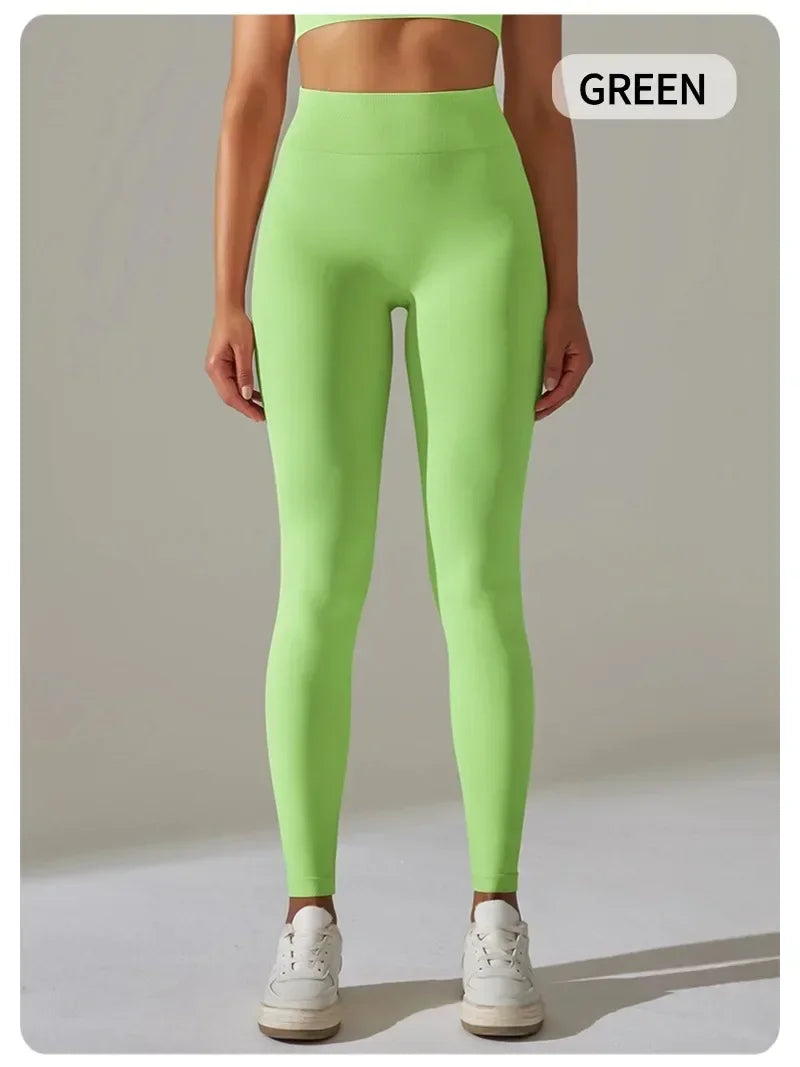 MIML 2025 New Women's High-Waist Breathable Yoga Cropped Pants Hip Lifting Peach-Shaped Tight for Running And Fitness